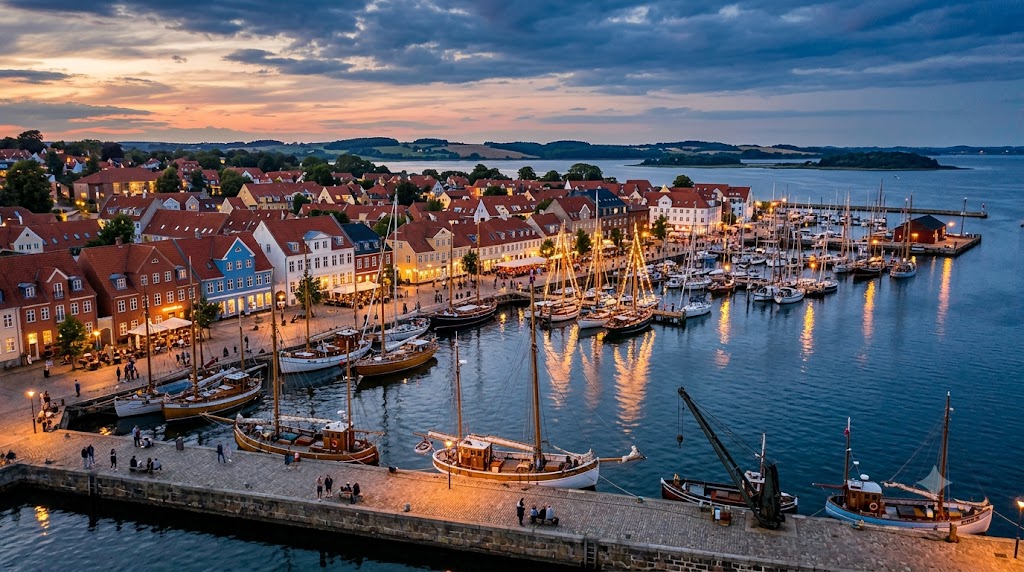 Die historische Hafenstadt Svendborg Das Tor zur dänischen Südsee mit maritimen Charme und historischen Holzschiffen. – Eindruck aus Småland, Schweden