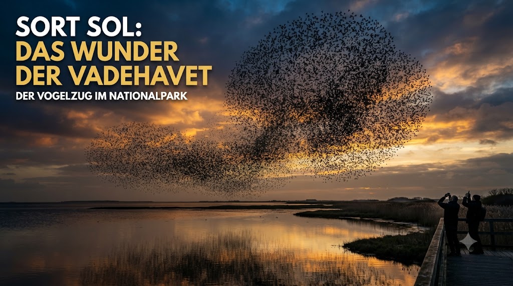 Vogelzug im Nationalpark Vadehavet Das Phänomen der 'Schwarzen Sonne – Eindruck aus Småland, Schweden